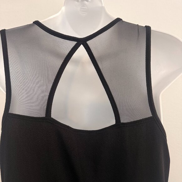 Black Iridescent Rhinestone Mesh Peplum Dress | Size L/G - Picture 6 of 8